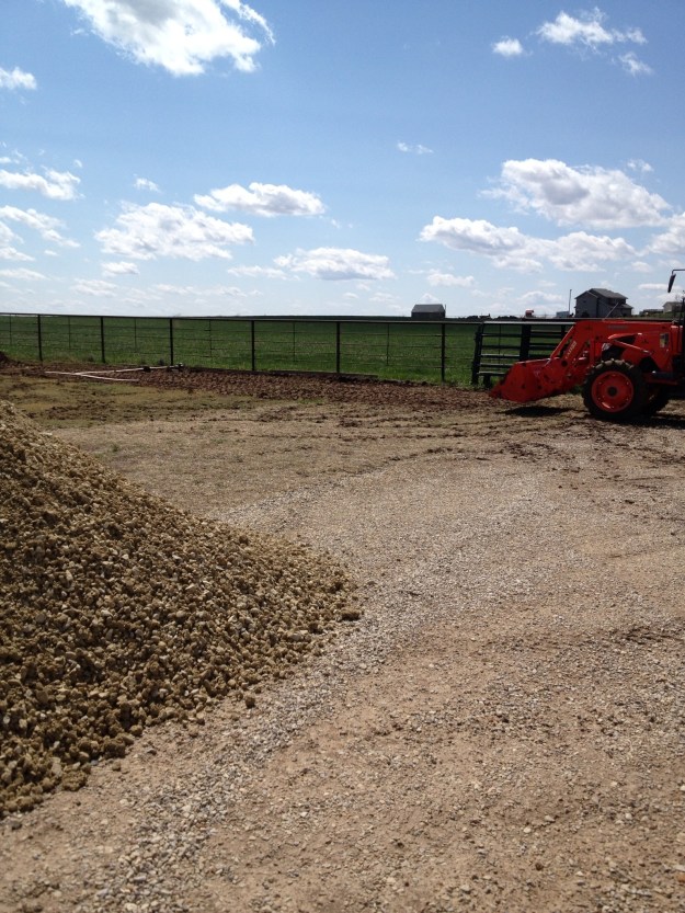 This is the location for our coop. Husband start preparing the site. The building material will be delivered Tuesday and the crew is planning to start Wednesday. Hope the weather cooperates!