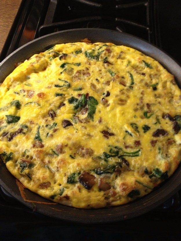 I used some of the eggs to make a spinach, onion, mushroom and cheese frittata. I also plan on making an angel food cake this weekend.