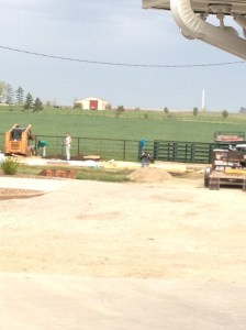 The coop de ville crew arrived this morning at 7! Our contractor is QSI out of Haven, KS.