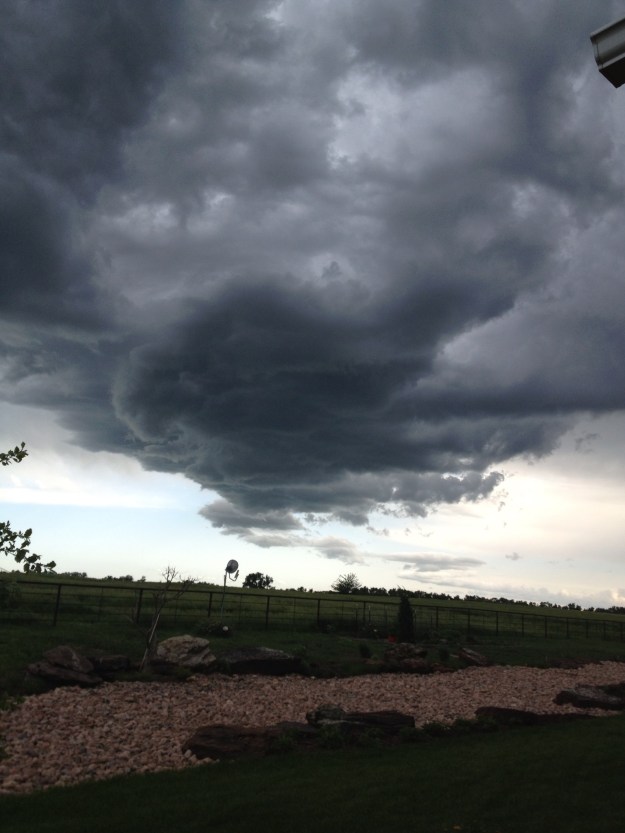 This storm was coming in and I don't think that this is the place to be!